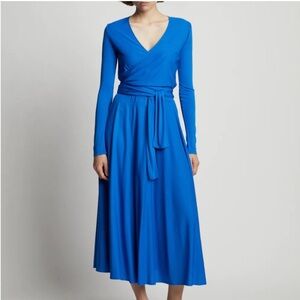 NWT Proenza Schouler blue wrap dress - size 6